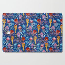 Jellyfish Collection - blue Cutting Board