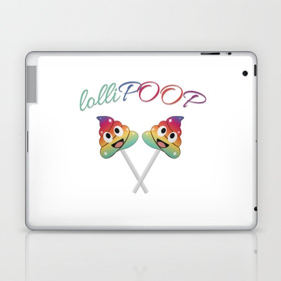 LolliPoop- Colorful unicorn poop lollipop Laptop & iPad Skin
