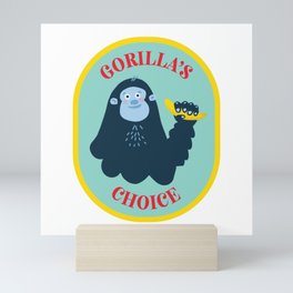 Gorilla's Choice Banana Sticker Mini Art Print