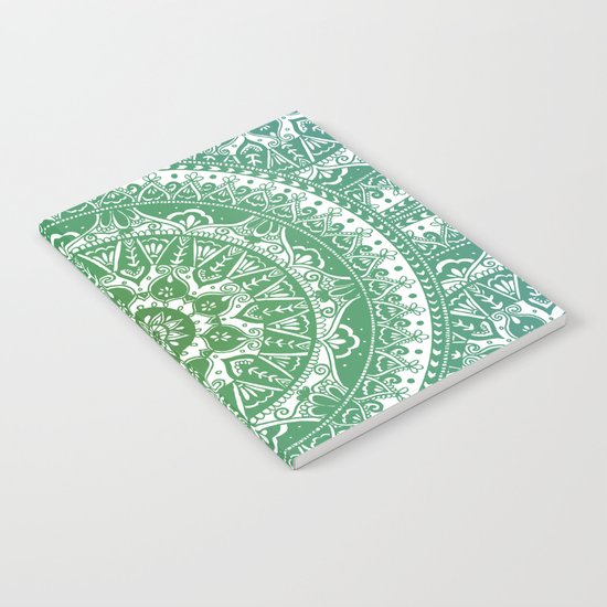 Green Mandala Pattern Notebook