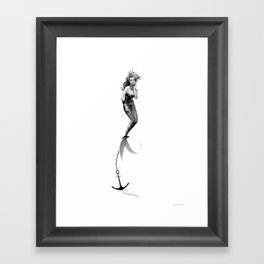 Anchored Mermaid  Framed Art Print