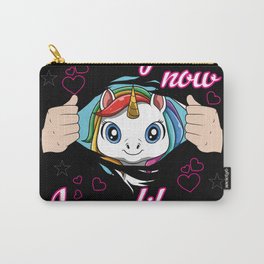 Cute Unicorn Funny Saying Pretty Rainbow Colors Fairytale Carry-All Pouch