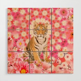 Exotic Floral Tiger Wood Wall Art