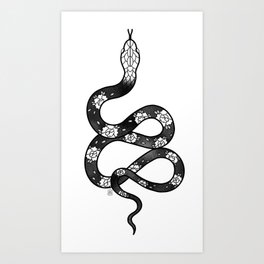 Peony Snake Art Print