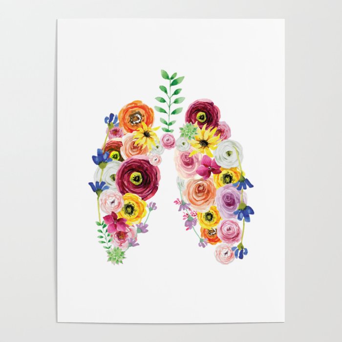 Floral Lungs Poster