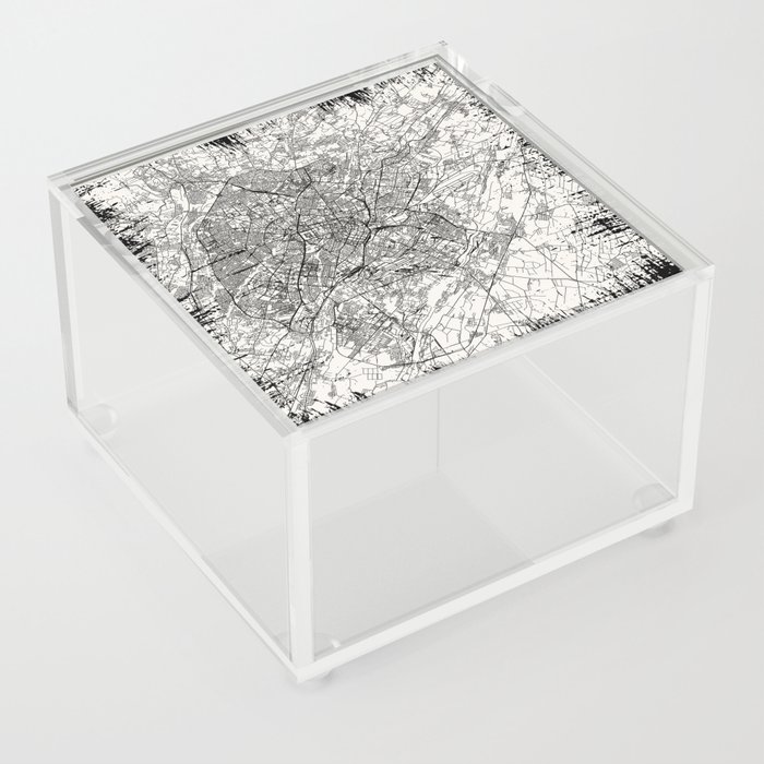 Tashkent Uzbekistan Map Drawing Acrylic Box