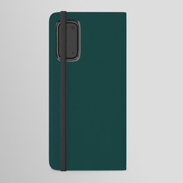 Dark Green Gray Solid Color Pantone Botanical Garden 19-5220 TCX Shades of Blue-green Hues Android Wallet Case
