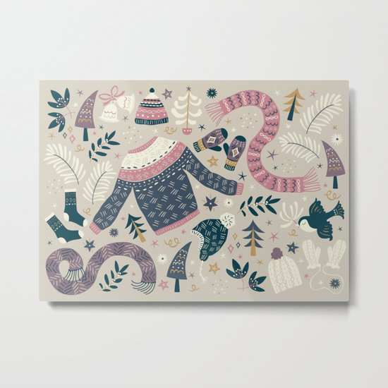 Winter Woolies Metal Print