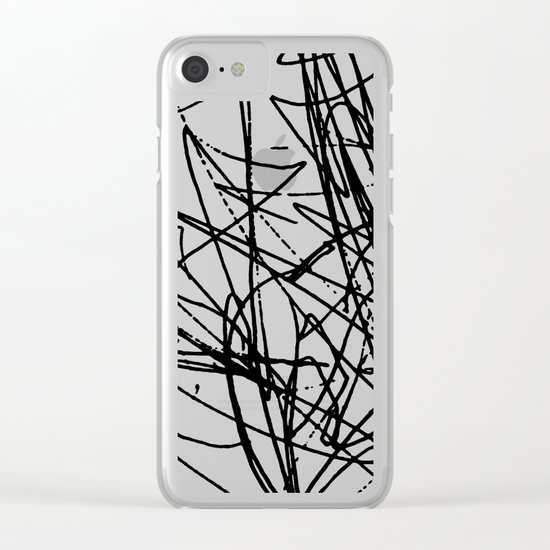 Daisy Scribble Clear iPhone Case
