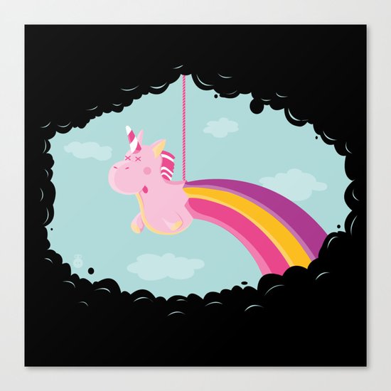 Licorne Piñata Black Version Canvas Print