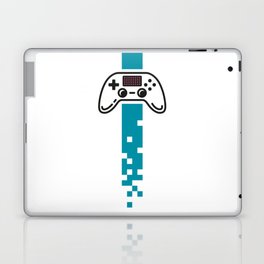 Cool linear design of a gamepad for video game fans Laptop Skin