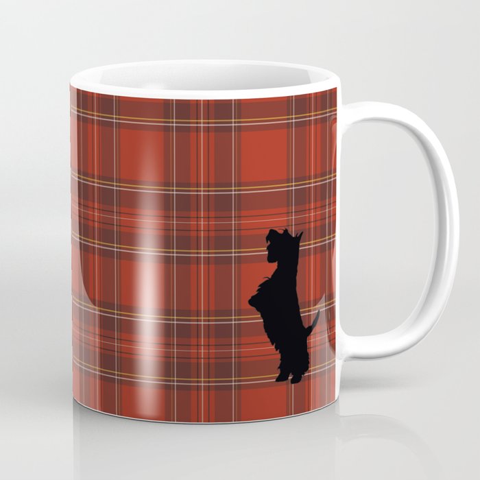 Scottie Dog and Scottish Check Coffee Mug