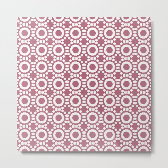 Round and Round Dusty Rose Metal Print
