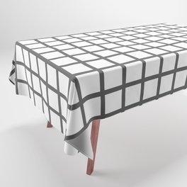 Grid (Grey & White Pattern) Tablecloth