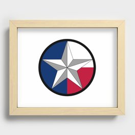 Texas Lone Star Recessed Framed Print