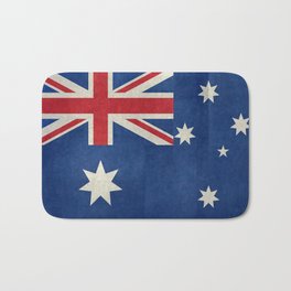 Australian flag, grungy version Bath Mat