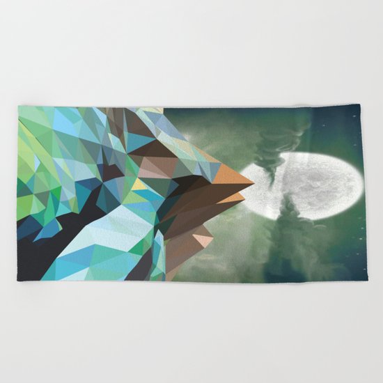 Night Mountains No. 3 Beach Towel