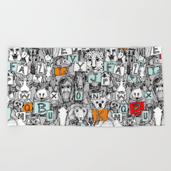 animal ABC Beach Towel