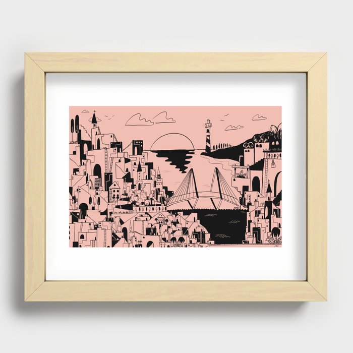 Holy City Heights Recessed Framed Print