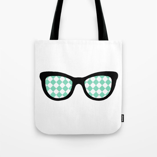 Mint Diamond Eyes Tote Bag