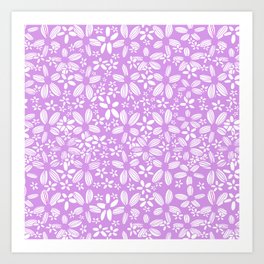 Sweet Lilac Floral Pattern Art Print