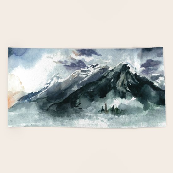 Foggy Beach Towel