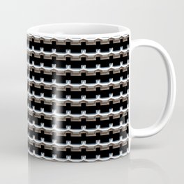 Luxury silver metal stripes Coffee Mug