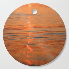 Abstract Orange Ocean Waves Sunset Cutting Board