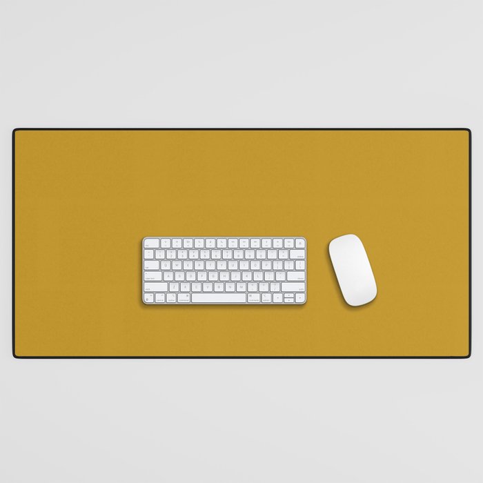 Golden Coin Yellow Desk Mat