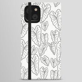 Kalo Leaves - White iPhone Wallet Case