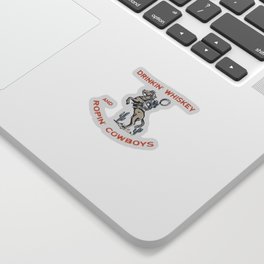 Ropin' & Whiskey Cowgirl Sticker