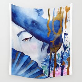 blue geisha Wall Tapestry