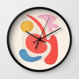 Abstract Shapes: Matisse Paper Cutouts III Wall Clock