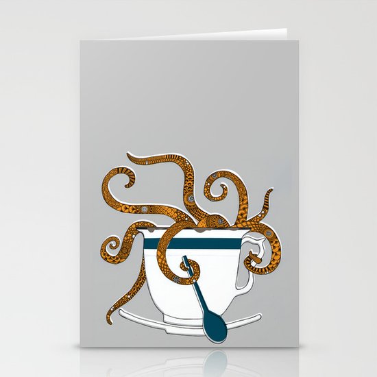 Octopus in a Teacup Stationery Cards