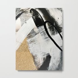 Armor [9]: a minimal abstract piece in black white and gold by Alyssa Hamilton Art Metal Print | Framed, Tapestry, Curated, Wallart, Painting, Homedecor, Abstract, Fineart, Case, Ink 