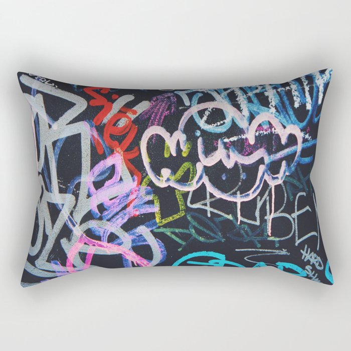 Graffiti Writing Rectangular Pillow