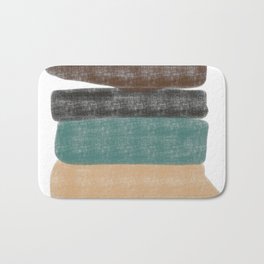 Contemporary Abstract in Green, Sand and Black - 3 Bath Mat
