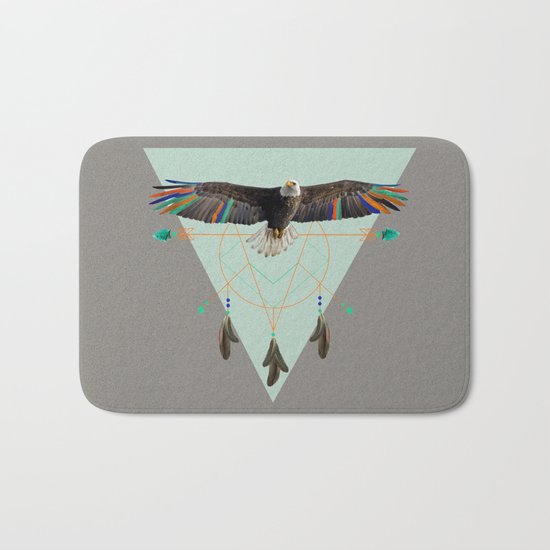 The indian eagle is watching over Po's dreamcatcher Bath Mat