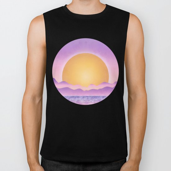 Sunset - purple variation Biker Tank