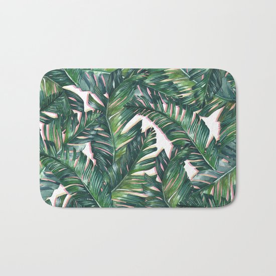 banana leaf 3 Bath Mat