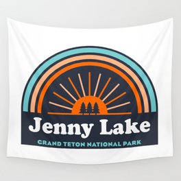 Jenny Lake Grand Teton National Park Rainbow Wall Tapestry
