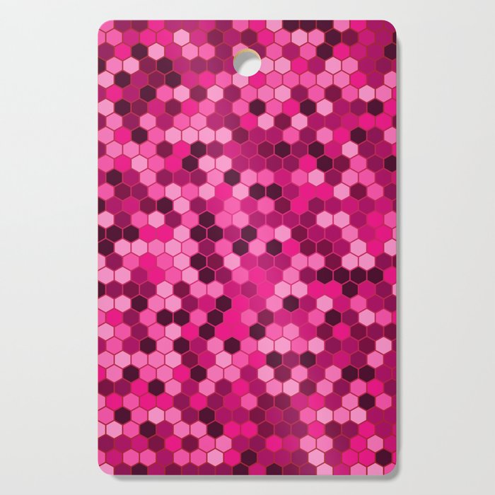 Pink Color Hexagon Honeycomb Design Cutting Board