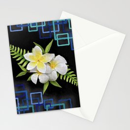 White Lilies in Space Stationery Cards