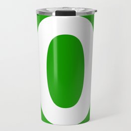 Number 0 (White & Green) Travel Mug
