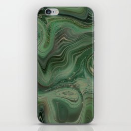 Emerald Green Crystal Swirl iPhone Skin