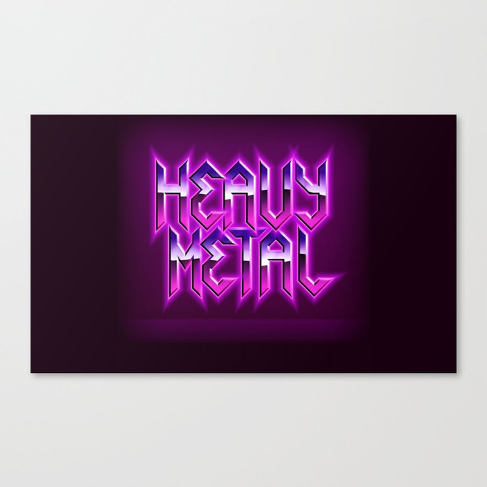 Purple Heavy Metal Canvas Print