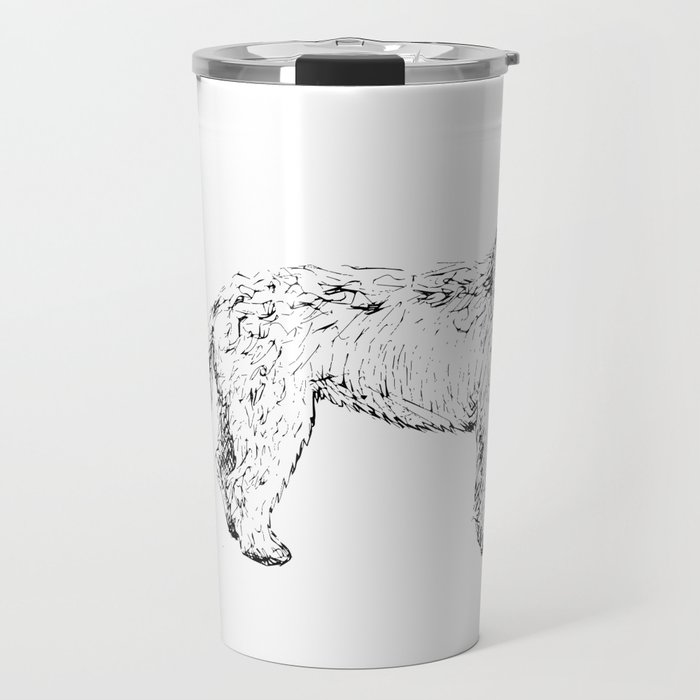 Labradoodle/Goldendoodle Ink Drawing Travel Mug