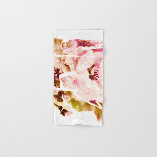 slashed floral Hand & Bath Towel