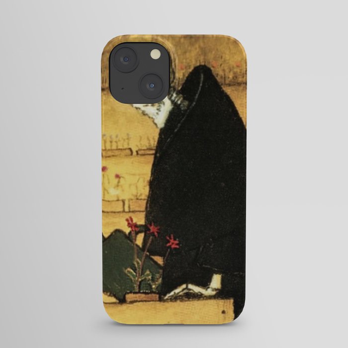 Garden of Life and Death flower and skeleton magical realism portrait painting by Hugo Simberg iPhone Case