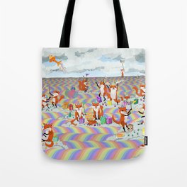 donna's birthday fox party Tote Bag